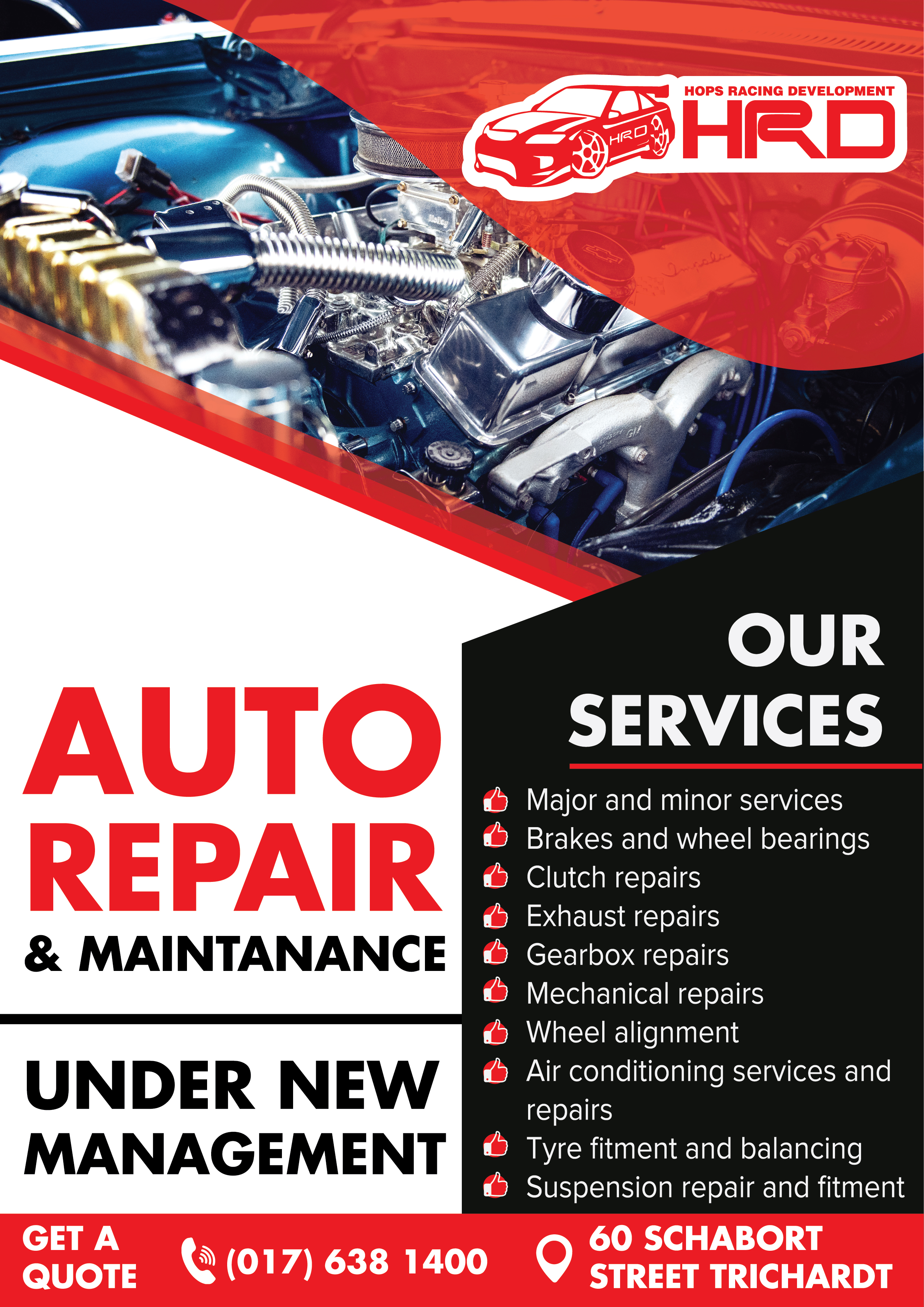 Auto repair and perfomarnce parts in Trichardt